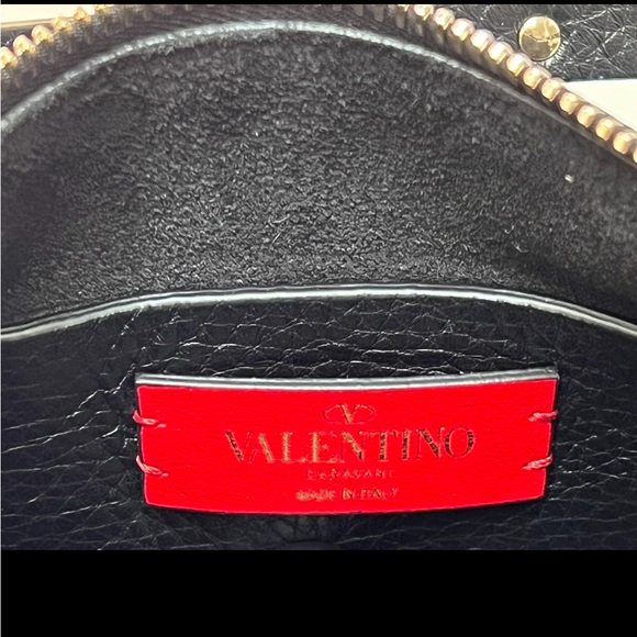 Valentino Garavani Rockstud Calfksin Small Shoulder Black Bag - Picture 8 of 8